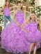 Classical Sleeveless Beading and Ruffles Lace Up Sweet 16 Dress