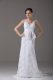Modern Lace and Belt Wedding Dresses White Backless Sleeveless Brush Train