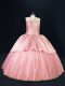 Adorable Sleeveless Lace Up Floor Length Beading 15 Quinceanera Dress