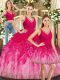 Beautiful Multi-color Sleeveless Tulle Backless Quince Ball Gowns for Sweet 16 and Quinceanera