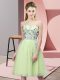 Sweet Yellow Green Wedding Guest Dresses Wedding Party with Appliques Sweetheart Sleeveless Lace Up