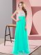 Comfortable Turquoise Prom and Party with Sequins Scoop Sleeveless Side Zipper