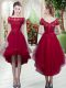 Short Sleeves Appliques Lace Up Prom Party Dress