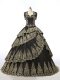 Fashionable Floor Length Lace Up Sweet 16 Dresses Black for Military Ball and Sweet 16 and Quinceanera with Embroidery