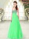 Flirting Sweetheart Sleeveless Lace Up Dress for Prom Green Tulle