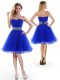 Sweetheart Sleeveless Lace Up Prom Gown Royal Blue Tulle