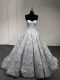 Adorable Silver Sleeveless Lace Up Sweet 16 Dresses for Military Ball and Sweet 16 and Quinceanera