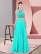 Inexpensive Elastic Woven Satin Sleeveless Prom Party Dress Sweep Train and Beading