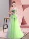 Sweetheart Sleeveless Tulle Evening Dress Appliques Lace Up