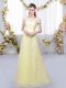 Suitable Off The Shoulder Cap Sleeves Tulle Dama Dress Appliques Lace Up