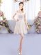 Cap Sleeves Mini Length Wedding Party Dress and Lace