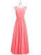 Delicate Pink Prom Party Dress Prom and Party with Lace Scoop Cap Sleeves Zipper
