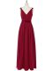 Low Price Wine Red Sleeveless Chiffon Zipper Homecoming Dress for Prom and Party and Military Ball