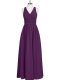 Beauteous Chiffon Sleeveless Floor Length Dress for Prom and Ruching