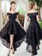 Glamorous Black Sleeveless Zipper Formal Dresses for Prom and Party