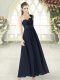 Decent Chiffon Sleeveless Ankle Length Homecoming Dress and Hand Made Flower