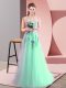 Spectacular Sleeveless Appliques Lace Up Evening Dress