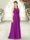 Gorgeous Sleeveless Floor Length Lace Backless Prom Party Dress with Purple
