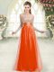 Orange Red Sweetheart Neckline Beading Prom Party Dress Sleeveless Lace Up