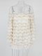 Most Popular Off The Shoulder Long Sleeves Prom Dress White Sequined