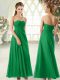 Beautiful Green Zipper Prom Dress Ruching Sleeveless Floor Length