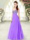 A-line Lavender Sweetheart Tulle Sleeveless Floor Length Lace Up