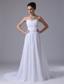 Chiffon Beaded Decorate Waist Empire Fashionable Sweetheart Court Train Wedding Dress In Atlantic Iowa
