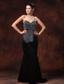 Black Sweetheart Beaded Decorate Body Stylish Prom Gowns Whit Brush Train For Custom Made In Opelika Alabama