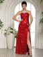 Custom Made Slit Paillette Over Skirt 2013 Prom Celebrity Dress With Red In New Jersey