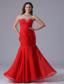 2013 Wine Red Mermaid Sweetheart Prom Dress With Beading and Ruch In Kansas