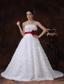 Rolling Flower Sweetheart Sashes/Ribbons Brush Exquisite A-Line Wedding Dress