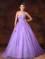 Lilac Sweetheart Tulle Appliques Court Train Custom Made Wedding Dress For 2013