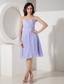 Lilac Empire Sweetheart Knee-length Chiffon Pleated Bridesmaid Dress