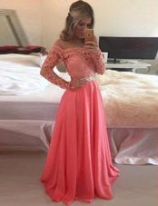 Low Price Scoop Long Sleeves Beading and Appliques Zipper Dress for Prom