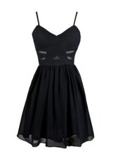 Pretty Ruching Evening Dress Black Zipper Sleeveless Mini Length