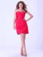 Coral Red Prom / Cocktail Dress Sweetheart Mini-length For Club