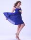 Royal Blue Prom / Homecoming Dress With Straps Knee-length Chiffon For Custom Made