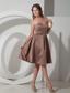 Customize Baby Pink Empire Strapless Prom Dress Asymmetrical Chiffon