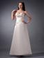 Off White Cloumn Strapless Ankle-length Satin Ruch Bridesmaid Dress