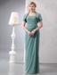 Green Column Sweetheart Floor-length Chiffon Sequins Prom Dress