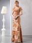 Sexy Brown Column Straps Beading Mother Of The Bride Dress Floor-length Taffeta