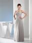 Cheap Column Sweetheart Ruching Gray long bridesmaid Dress in 2013