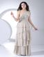 Ruffled Layers Decorate Bodice Grey Chiffon One Shoulder Floor-length 2013 Prom Dress