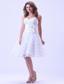 Sweetheart Short Wedding Dress With Ruched and Hand Made Flower Knee-length