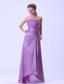 Lavender Prom Dress With Beaded and Ruched Sweetheart Floor-length For Custom Made