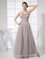 Beading Decorate Bodice Sweetheart Neckline Ankle-length Grey Chiffon 2013 Prom Dress