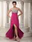 Hot Pink Empire Sweetheart Floor-length Chiffon Beading Prom Dress