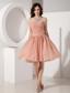 Customize Simple Empire Sweetheart Chiffon Ruched Evening Dress Knee-length