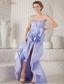 Lilac Mermaid Sweetheart Asymmetrical Taffeta Ruch Prom Dress