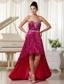 Paillette Over Skirt With Beautiful Sweetheart High-low Party Prom Dress